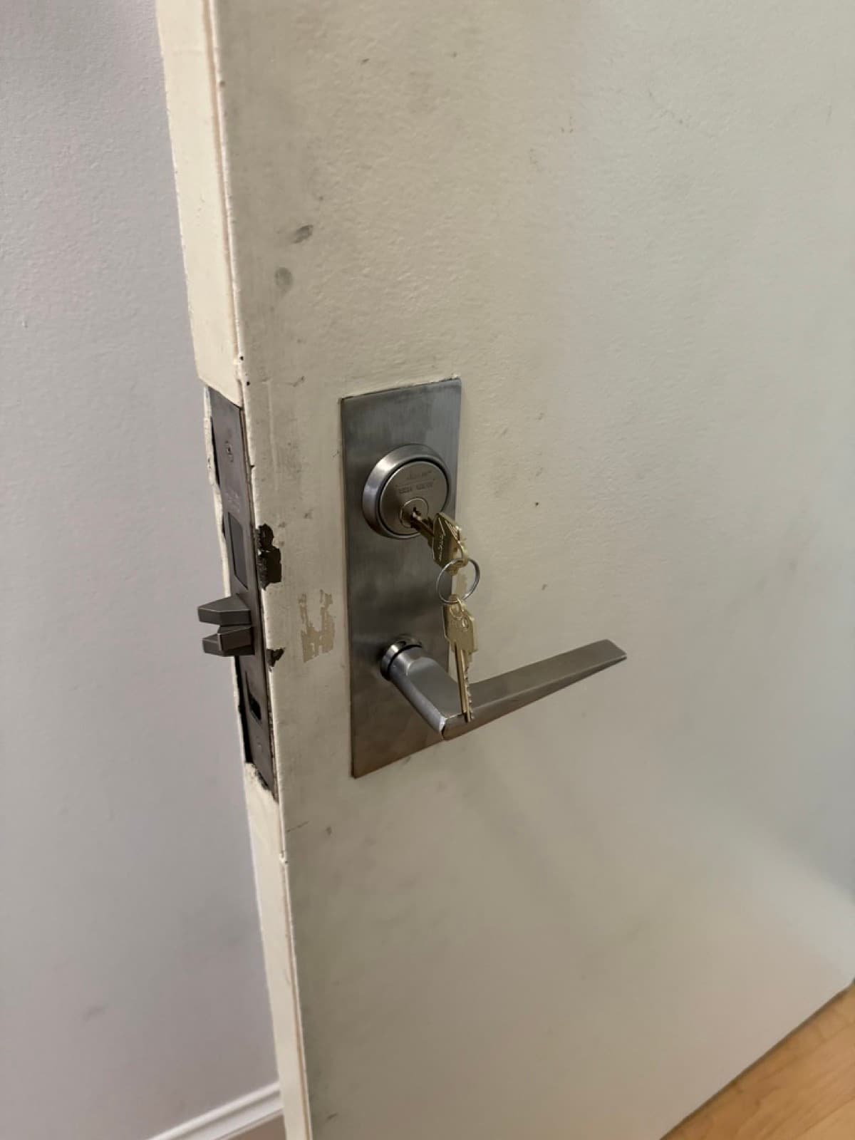 Mortise lockset, fresh keys